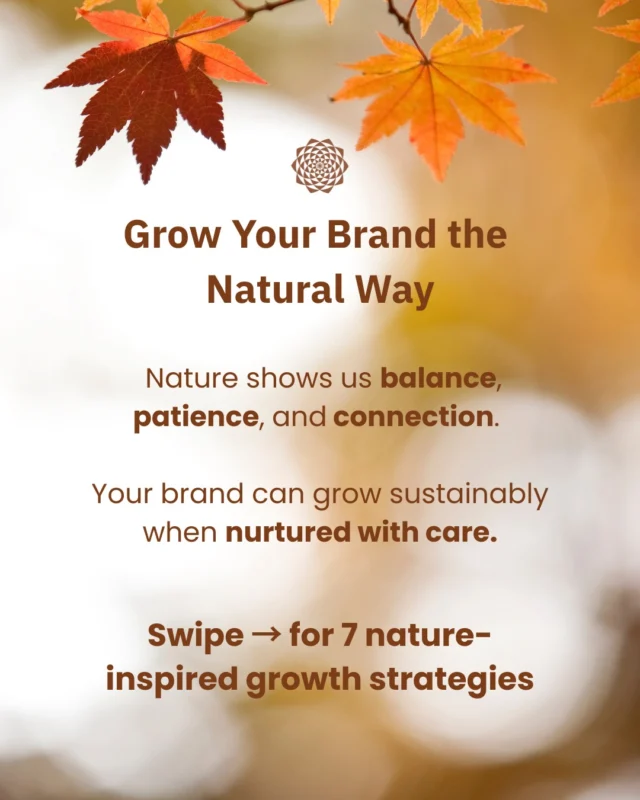 Growth, like nature, thrives in cycles—not constant motion. 🌱 This fall, as the seasons shift, it’s a perfect time to pause, recalibrate, and nurture your brand.🌻⠀⠀We’ve shared blog highlights in these slides, featuring 7 nature-inspired strategies to grow your brand sustainably—from planting ideas to fostering community, enjoying your results, and embracing this season of rest. 🍂🍁⠀⠀Read the full blog via the link in our bio. 🌾⠀⠀#Seasons #SeasonalGrowth #NatureInspiredMarketing #Adaptability #Stillness #Rest #Renewal #ConsciousMarketing #ContentStrategy #GrowthDriven #MandaliMedia⠀⠀