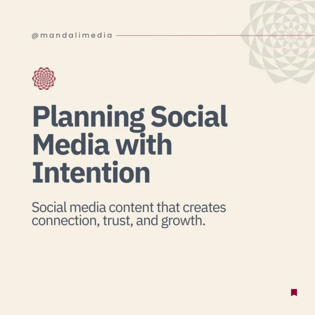 Social media works best when it has intention ✨⠀⠀A social media strategy is the roadmap for your content. It defines your voice, values, and key messages, identifies your ideal audience, and outlines the type of content that will engage and connect with them. It also determines the best timing, formats, and channels to amplify your message and build visibility 🌿⠀⠀Here’s how a social media strategy is created:⠀⠀🎯 Define your goals – Awareness, engagement, community, or growth?⠀ 👥 Know your audience – Who are you speaking to, what matters to them, and where do they spend time online?⠀ 🗣️ Clarify your messaging – Your voice, values, and core messages guide all content.⠀ 📝 Plan your content themes – Mix educational, inspiring, and timely posts that align with seasons and special days.⠀ 🔍 Integrate SEO & discoverability – Keywords, topics, and video content help you reach and connect with more people.⠀ 📅 Set a posting framework – Decide frequency, timing, and platform focus so your content is consistent without feeling overwhelming.⠀⠀When a strategy is in place, your content stops being random and starts building connection, trust, and long-term growth 🌟⠀⠀📩 Contact us today to create a social media strategy that works for your brand and your audience.⠀⠀#SocialMediaStrategy #SocialMedia #SocialMediaContent #SEO #ContentWithPurpose #InboundMarketing #MarketingServices #CommunityFocused #GrowthDriven #MandaliMedia ⠀⠀