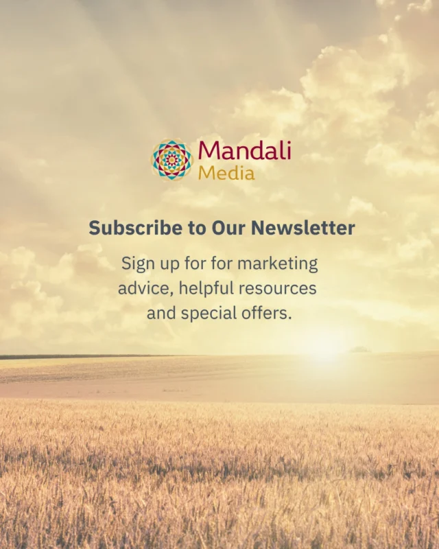 Sign up for our quarterly newsletter! Our editions include helpful marketing tips, meaningful insights, links to our blog posts, and special offers and discounts for subscribers.⠀⠀We hope it inspires you and provides practical ideas to help your business or service grow with clarity and intention. Stay connected! Subscribe at the link in our bio!⠀⠀#MarketingNewsletter #BusinessGrowth #MarketingTips #SubscriberPerks #InboundMarketing #DigitalMarketingServices #CommunityFocused #GrowthDriven #MandaliMedia ⠀⠀